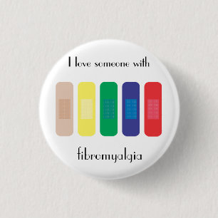 Ik hou van iemand met fibromyalgie ronde button 3,2 cm