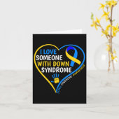 Ik hou van iemand met het syndroom van Down - Synd Kaart (Gele Bloem)