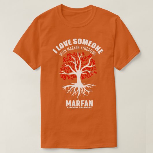 Ik hou van iemand met het syndroom van Marfan Awar T-shirt (Design voorkant)