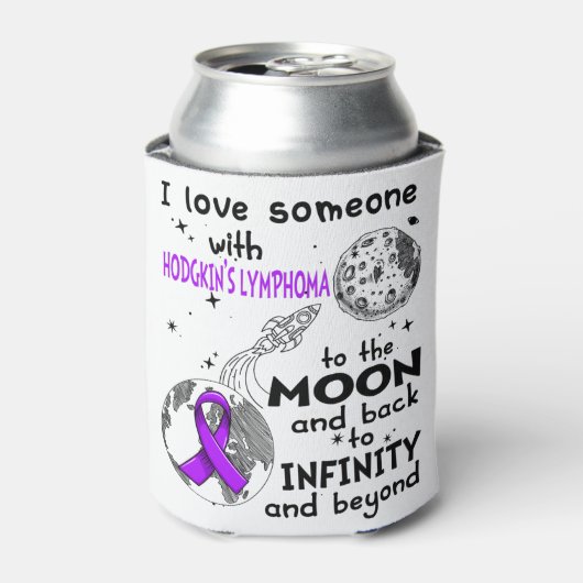 Ik hou van iemand met Hodgkin's Lymphoma Awareness Blikjeskoeler (Blikje Voorkant)