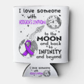 Ik hou van iemand met Hodgkin's Lymphoma Awareness Blikjeskoeler (Voorkant)