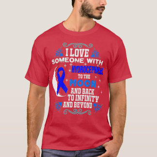 Ik hou van iemand met hydrocefalus naar de maan en t-shirt