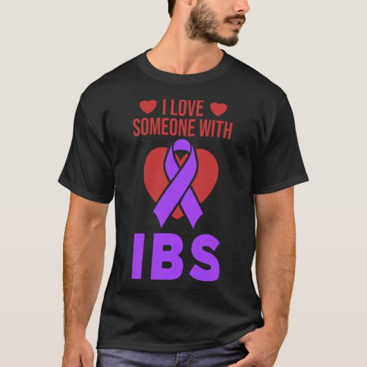 Ik hou van iemand met IBS Irritable Bowel Syndrome T-shirt (Voorkant)
