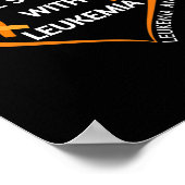 Ik hou van iemand met leukemie Geweldige leukemie Poster (Hoek)
