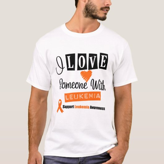 Ik hou van iemand met leukemie t-shirt (Voorkant)