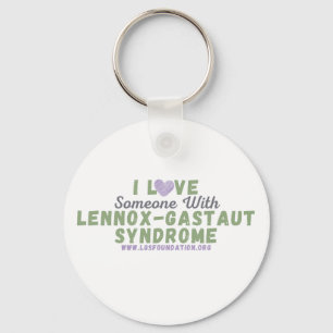 Ik hou van iemand met LGS Button Sleutelhanger