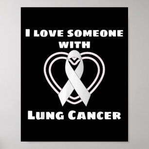 Ik hou van iemand met longkanker ondersteuning bew poster