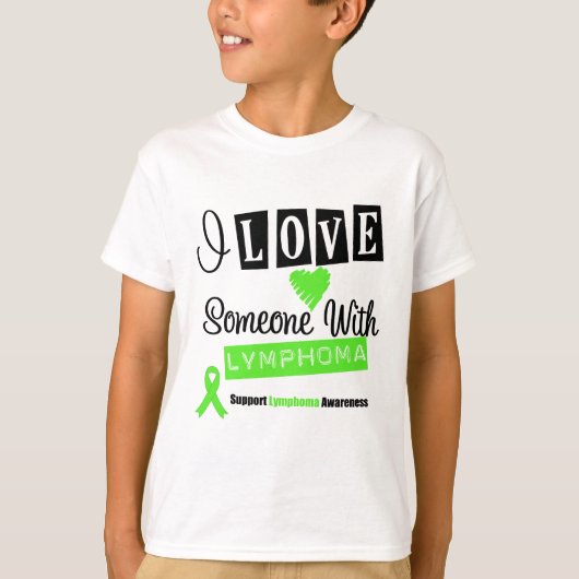 Ik hou van iemand met lymfoom t-shirt (Voorkant)