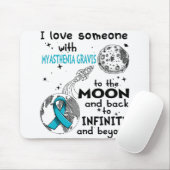 Ik hou van iemand met Myasthenia Gravis Awareness Muismat (Met muis)