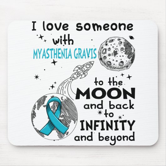Ik hou van iemand met Myasthenia Gravis Awareness Muismat (Voorkant)