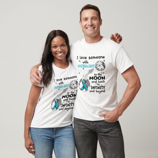 Ik hou van iemand met Myasthenia Gravis Awareness T-shirt (Unisex)
