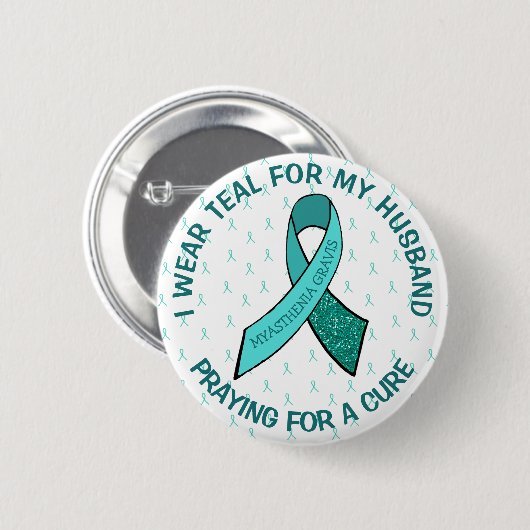 Ik hou van iemand met Myasthenia Gravis Button (Voorkant /achterkant)