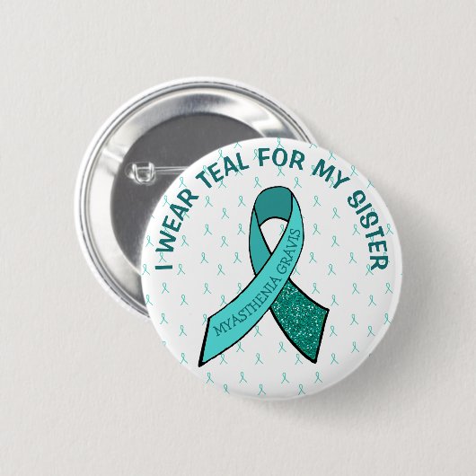 Ik hou van iemand met Myasthenia Gravis Button (Voorkant /achterkant)