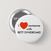 Ik hou van iemand met RETT SYNDROME! Ronde Button 5,7 Cm (Voorkant /achterkant)