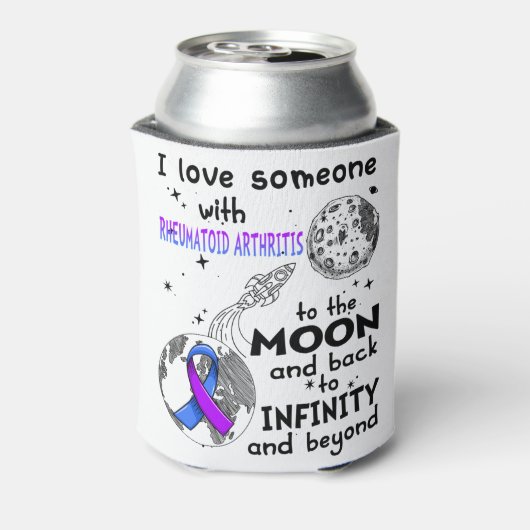 Ik hou van iemand met reumatoïde artritis blikjeskoeler (Blikje Achterkant)