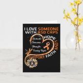 Ik hou van iemand met RSD CRPS Awareness Dragonfly Kaart (Gele Bloem)