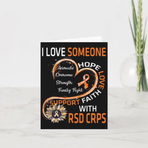 Ik hou van iemand met RSD CRPS Awareness Sunflower Kaart