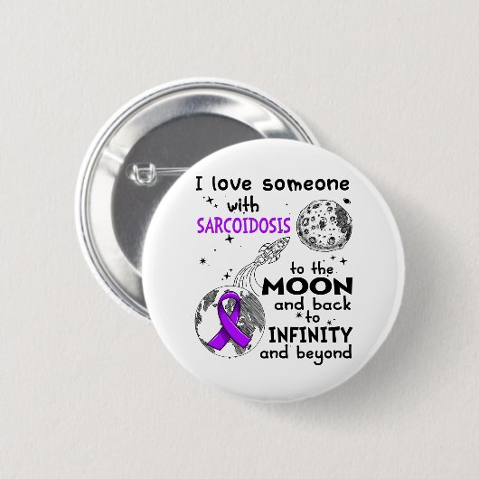 Ik hou van iemand met Sarcoïdose Bewustheid Ronde Button 5,7 Cm (Voorkant /achterkant)