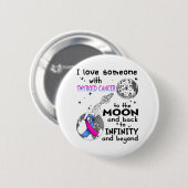 Ik hou van iemand met Thyroid Cancer Awareness Ronde Button 5,7 Cm (Voorkant /achterkant)
