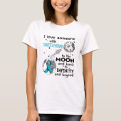 Ik hou van iemand met Tourette's Syndrome Awarenes T-shirt (Voorkant)