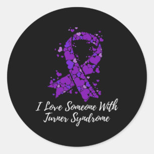 Ik hou van iemand met Turner Syndrome Bewustheid Ronde Sticker