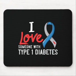 Ik hou van iemand met type 1 diabetes gift Diabeti Muismat