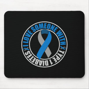Ik hou van iemand met type 1 diabetes muismat
