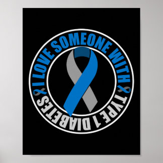 Ik hou van iemand met type 1 diabetes poster