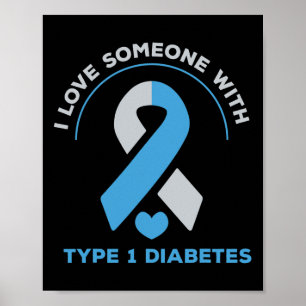 Ik hou van iemand met type 1 diabetes voorlichting poster