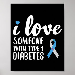 Ik hou van iemand met type 1 diabetes voorlichting poster