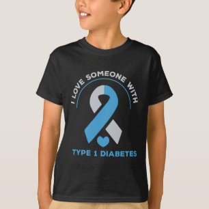 Ik hou van iemand met type 1 diabetes voorlichting t-shirt