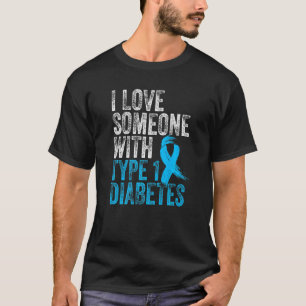 Ik hou van iemand met type 1 diabetes voorlichting t-shirt