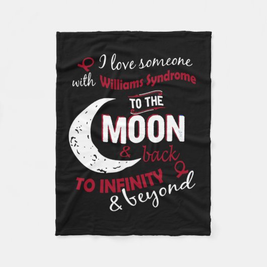Ik hou van iemand met Williams Syndrome Ribbon Awa Fleece Deken (Voorkant)