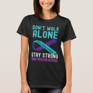 Ik hou van iemand Teal-paarse Suicidepreventie bew T-shirt