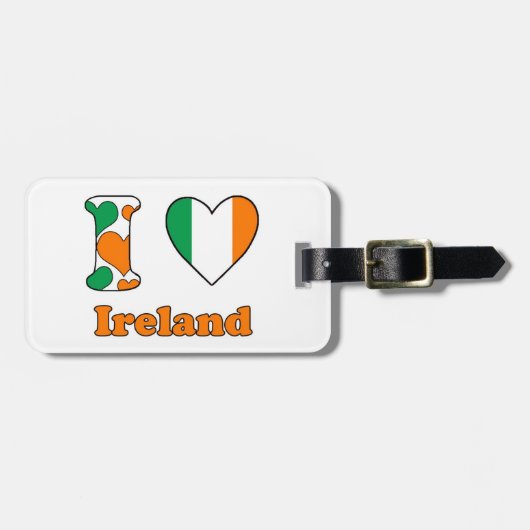 Ik hou van Ierland Bagagelabel (Voorkant horizontaal)