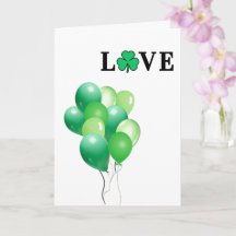 Ik hou van Ierland Green Balloon Modern Elegant
