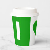 Ik hou van Ierland  Papieren Bekers (Voorkant)