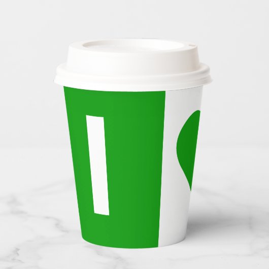 Ik hou van Ierland  Papieren Bekers (Voorkant)