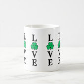 Ik hou van Ierland Shamrock Clover Leaf Simple Ele Koffiemok (Center)