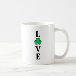 Ik hou van Ierland Shamrock Clover Leaf Simple Ele Koffiemok