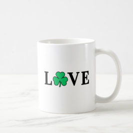Ik hou van Ierland Shamrock Clover Leaf Simple Ele Koffiemok