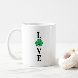 Ik hou van Ierland Shamrock Clover Leaf Simple Ele Koffiemok