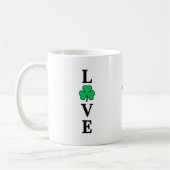 Ik hou van Ierland Shamrock Clover Leaf Simple Ele Koffiemok (Links)
