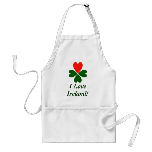 Ik hou van Ierland Standaard Schort (Voorkant)