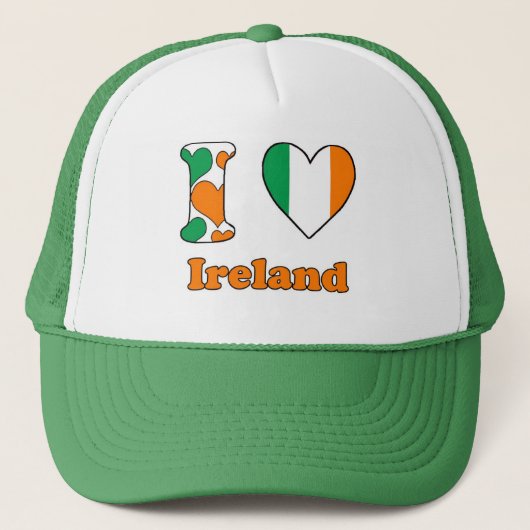 Ik hou van Ierland Trucker Pet (Voorkant)