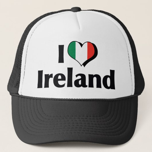 Ik hou van Ierland Vlag Trucker Pet (Voorkant)