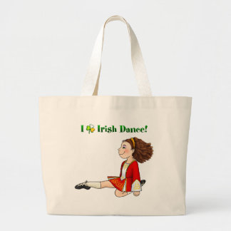Ik hou van Ierse dans Grote Tote Bag