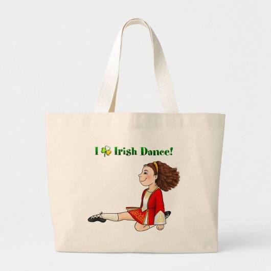 Ik hou van Ierse dans Grote Tote Bag (Voorkant)