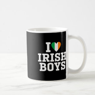 Ik hou van Ierse jongens Ierland Vlag Hart St. Pat Koffiemok