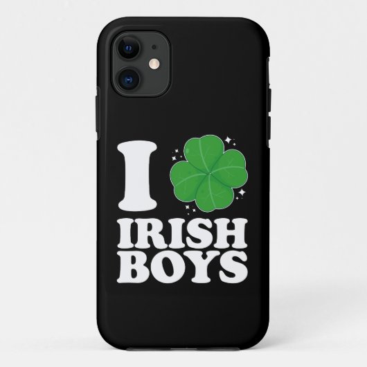 Ik hou van Ierse jongens Shamrock Hart St. Patrick Case-Mate iPhone Case (Achterkant)